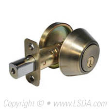 LSDA G3 75 Series Deadbolt Single Cyl. KW1 Antique Brass