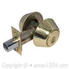 LSDA G3 75 Series Deadbolt Double Cyl. KW1 Bright Brass