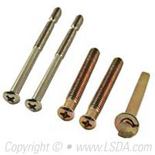 LSDA 2-1/4" Screw Pack f/ Single Cylinder Deadbolt f/ 220 Bright Brass (Copy)