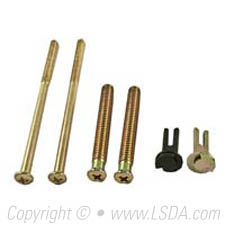 LSDA 2-1/4" Screw Pack f/ Double Cylinder Deadbolt f/ 220 Bright Brass