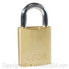 LSDA Padlock Rekeyable Brass Less Cylinder