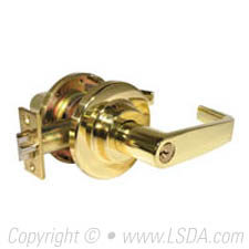 LSDA G1 Storeroom Lever SC4 Bright Brass