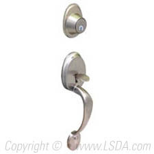 LSDA Entry Handleset WR5 Early American Satin Nickel