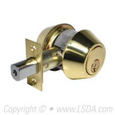 LSDA G2 220 Series Deadbolt Double Cyl. WR5 Adj UL Bright Brass