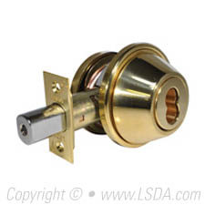 LSDA G2 220 Series Deadbolt Single Cyl. SFIC Less Core Adj UL Bright Brass