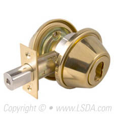 LSDA G2 220 Series Deadbolt Double Cyl. SFIC Less Core Adj UL Millennium Brass
