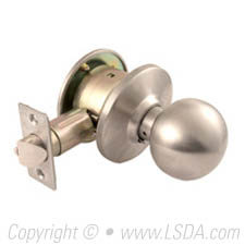LSDA G2 Exit Knob Ball UL 3-Hour Rated ASA 2-3/4" Stainless Steel