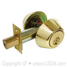 LSDA G3 20R Series Deadbolt Double Cyl. Removable Cyl, KW1 Adj UL Bright Brass