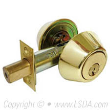 LSDA G3 20R Series Deadbolt Double Cyl. Removable Cyl, SC1 Adj UL Bright Brass