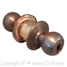 LSDA G2 Entry Ball Knob IC Less Latch UL ASA Dark Bronze