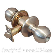 LSDA G1 Entry Knob Ball 2-1/4" Door SC4 Stainless Steel