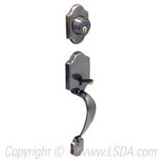 LSDA Entry Handleset KW1 St Croix Antique Nickel