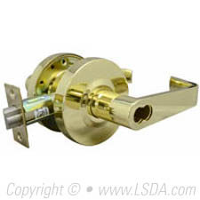 LSDA G2 Storeroom Lexington Lever Clutch IC UL Bright Brass