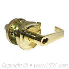 LSDA G2 Entry Madison Lever IC Less Latch Bright Brass