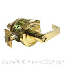 LSDA G2 Privacy Madison Lever UL Bright Brass