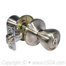 LSDA G3 Entry Lever KW1 6-Way Latch Stainless Steel