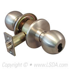 LSDA G1 Storeroom Knob Ball SFIC Stainless Steel