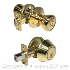 LSDA Combination Entry Knob Plus Single Cylinder Deadbolt, 70C