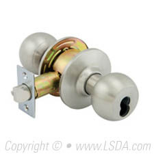 LSDA G2 Storeroom Ball Knob IC 2-3/4 UL Stainless Steel