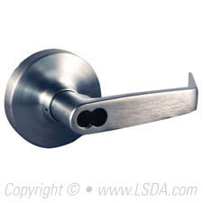 LSDA Storeroom Exit Trim Lever Clutch SFIC Satin Chrome