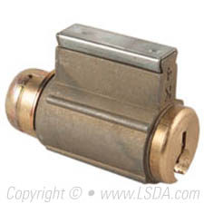 LSDA WR5 Cylinder f/ 50 Series Lever Locks Satin Brass