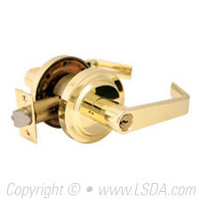 LSDA G2 Storeroom Vancouver Lever Clutch SC4 UL Bright Brass