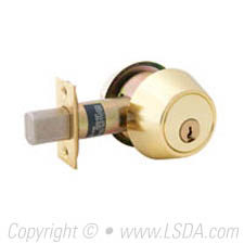 LSDA G2 260 Series Deadbolt Double Cyl. WR5 2-3/4 Adj UL Bright Brass