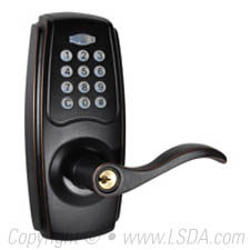 LSDA Electronic Keypad Entry Lever LY SC4 Aged Bronze