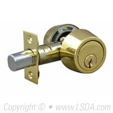 LSDA G3 Double Cylinder Deadbolt SC4 Adjustable Bolt Bright Brass