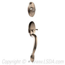 LSDA Entry Handleset KW1 Plantation Satin Nickel