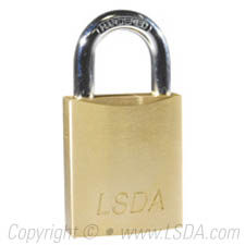 LSDA Padlock Rekeyable Brass C Keyway