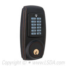 LSDA Deadbolt Electronic Keypad Less RF Remotes Aged Bronze