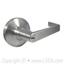 LSDA Exit Trim Classroom Lever Rose Satin Chrome