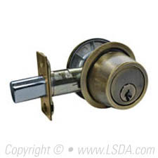 LSDA G3 Single Cylinder Deadbolt SC4 Adjustable Bolt Antique Brass